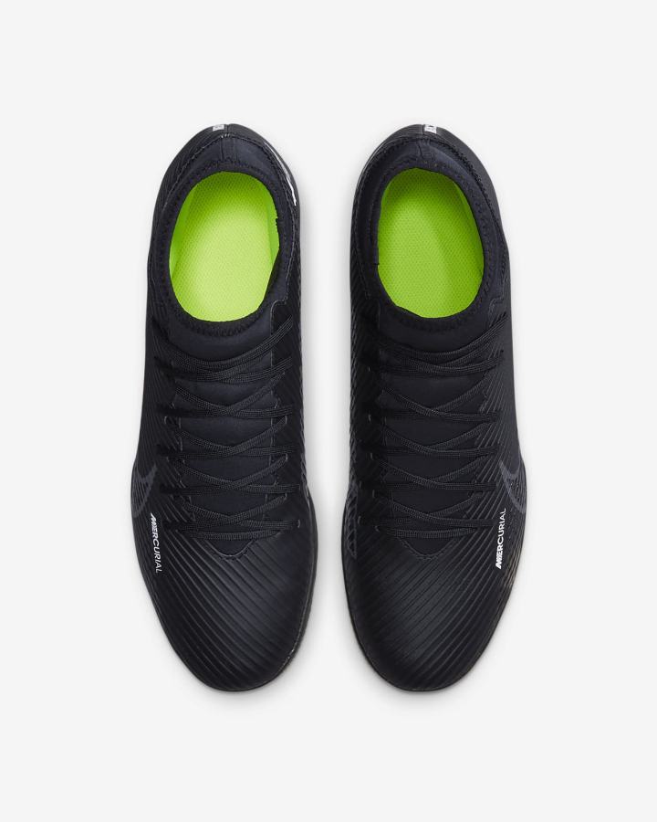 Botas de Futbol Nike Mercurial Superfly 9 Club IC Indoor/Court Hombre Negras Blancas Gris Oscuro | WCLBK-2986