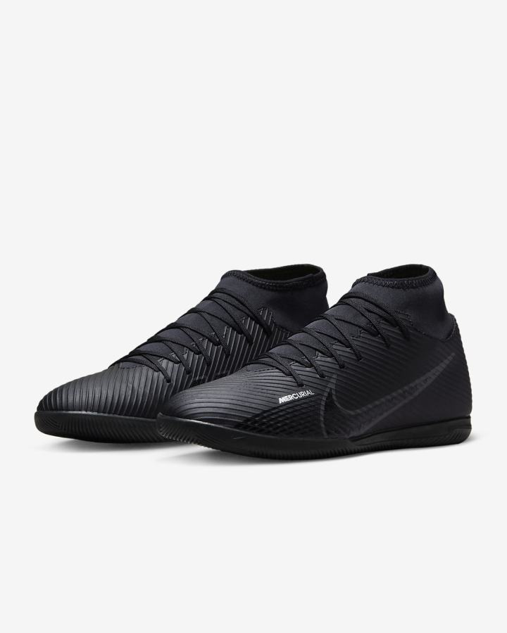 Botas de Futbol Nike Mercurial Superfly 9 Club IC Indoor/Court Hombre Negras Blancas Gris Oscuro | WCLBK-2986