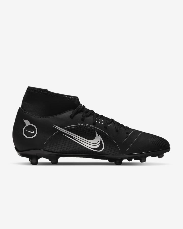 Botas de Futbol Nike Mercurial Superfly 8 Club MG Multi-Ground Hombre Negras Gris Metal Plateadas | ZHKEW-4036