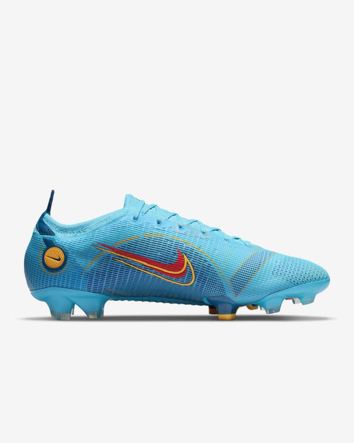Botas de Futbol Nike Mercurial Vapor 14 Elite FG Firm-Ground Hombre Azules Naranjas | EWRVD-8725
