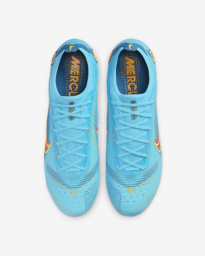 Botas de Futbol Nike Mercurial Vapor 14 Elite FG Firm-Ground Hombre Azules Naranjas | EWRVD-8725