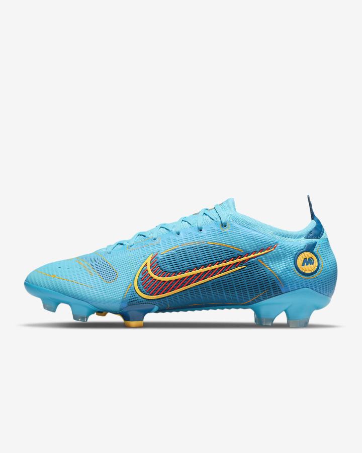 Botas de Futbol Nike Mercurial Vapor 14 Elite FG Firm-Ground Hombre Azules Naranjas | EWRVD-8725