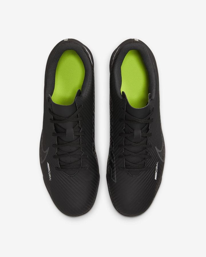 Botas de Futbol Nike Mercurial Vapor 15 Club TF Turf Hombre Negras Blancas Gris Oscuro | NDVFK-9321
