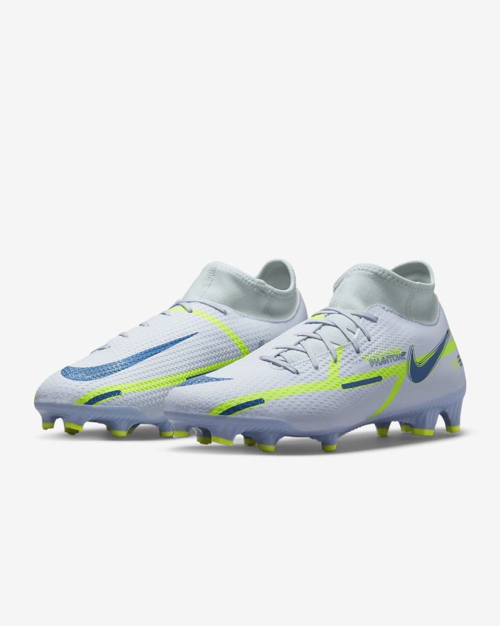 Botas de Futbol Nike Phantom GT2 Academy Dynamic Fit MG Multi-Ground Hombre Gris Azules Claro Azules Oscuro | HVKBP-6234