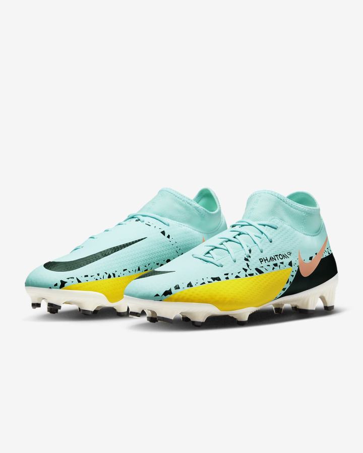 Botas de Futbol Nike Phantom GT2 Academy Dynamic Fit MG Multi-Ground Hombre Amarillo Negras | VFJMT-7830
