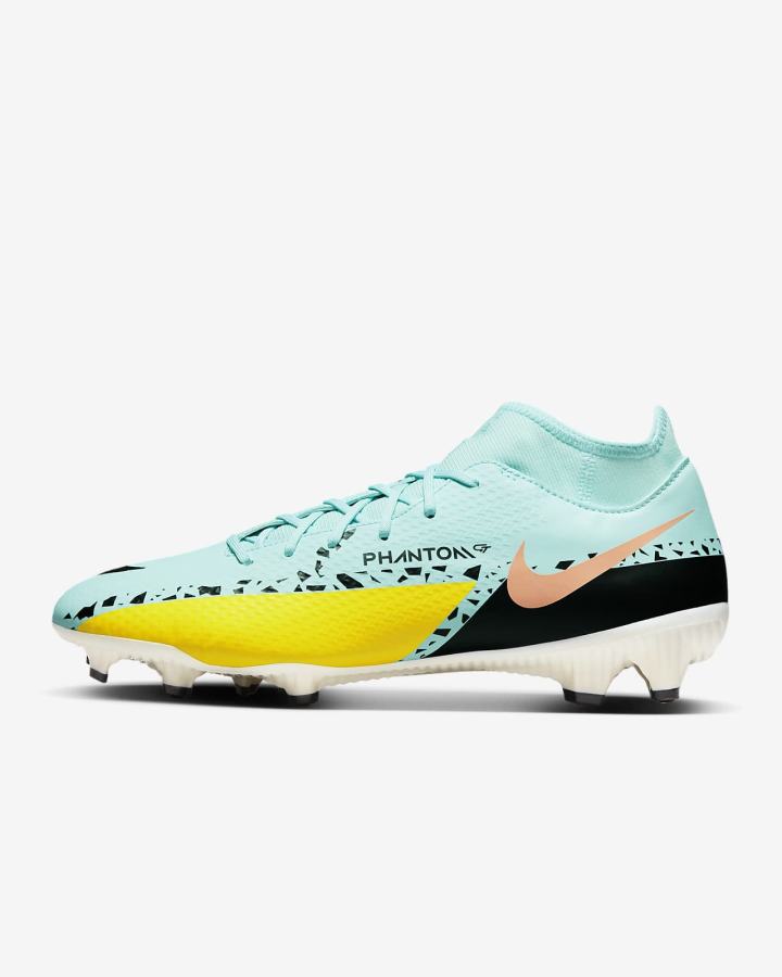 Botas de Futbol Nike Phantom GT2 Academy Dynamic Fit MG Multi-Ground Hombre Amarillo Negras | VFJMT-7830