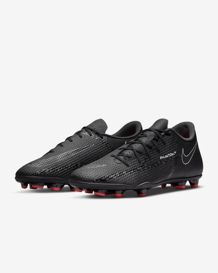 Botas de Futbol Nike Phantom GT2 Club MG Multi-Ground Mujer Negras Rojas Claro Blancas | RQYZA-3024