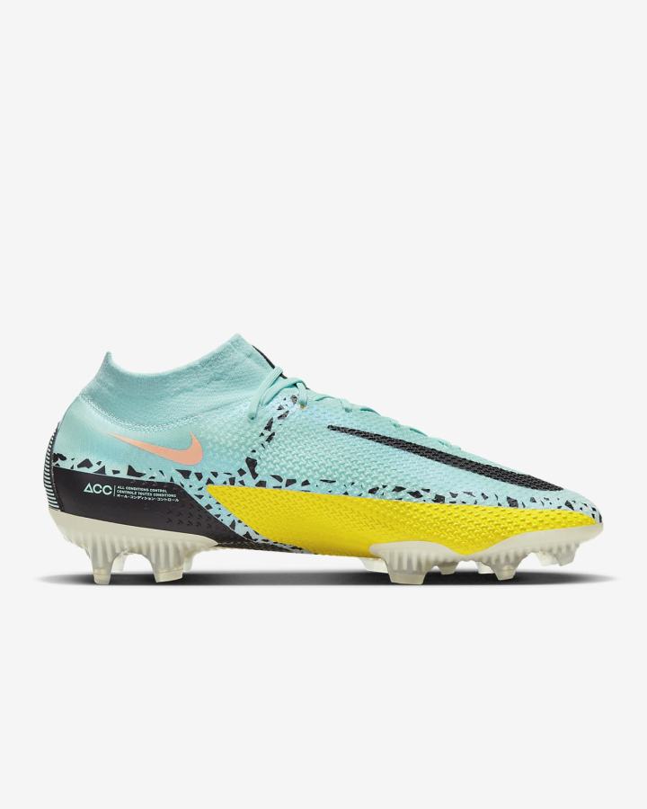 Botas de Futbol Nike Phantom GT2 Dynamic Fit Elite FG Firm-Ground Mujer Amarillo Negras | ALMGP-4570
