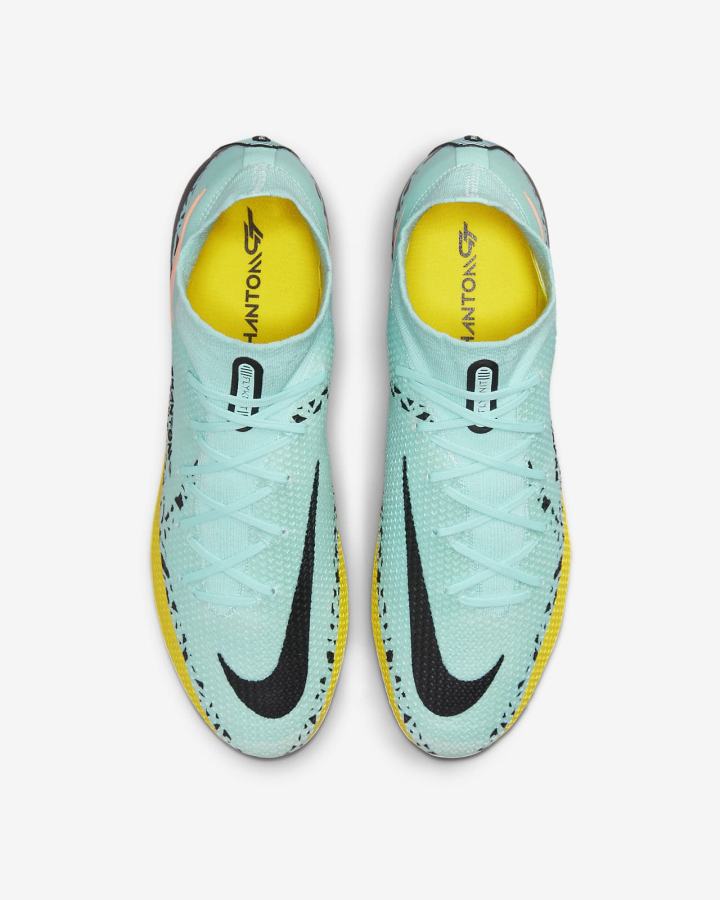 Botas de Futbol Nike Phantom GT2 Dynamic Fit Elite FG Firm-Ground Mujer Amarillo Negras | ALMGP-4570