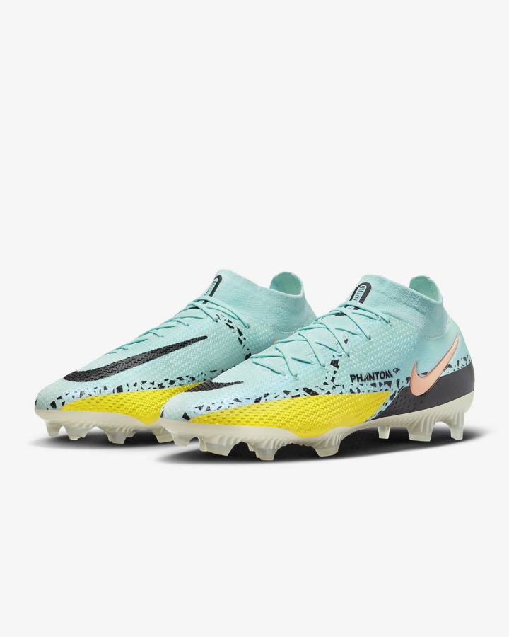 Botas de Futbol Nike Phantom GT2 Dynamic Fit Elite FG Firm-Ground Mujer Amarillo Negras | ALMGP-4570