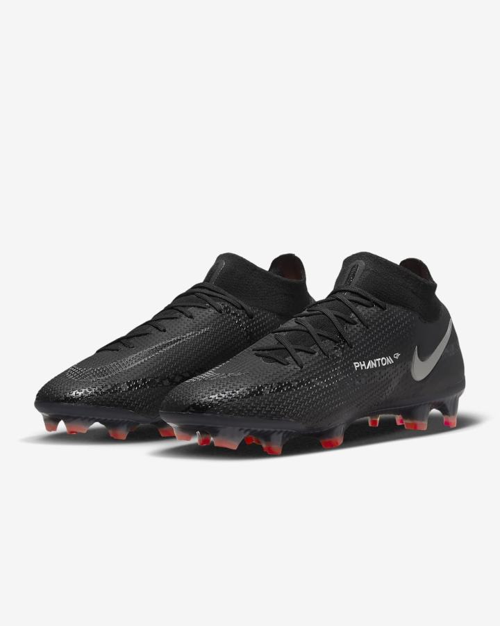 Botas de Futbol Nike Phantom GT2 Dynamic Fit Elite FG Firm-Ground Mujer Negras Blancas Rojas Claro Gris Oscuro | LFEYS-2715