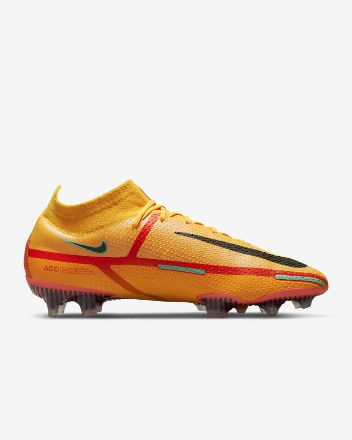 Botas de Futbol Nike Phantom GT2 Dynamic Fit Elite FG Firm-Ground Mujer Naranjas Rojas Claro Negras | QDTSW-9476