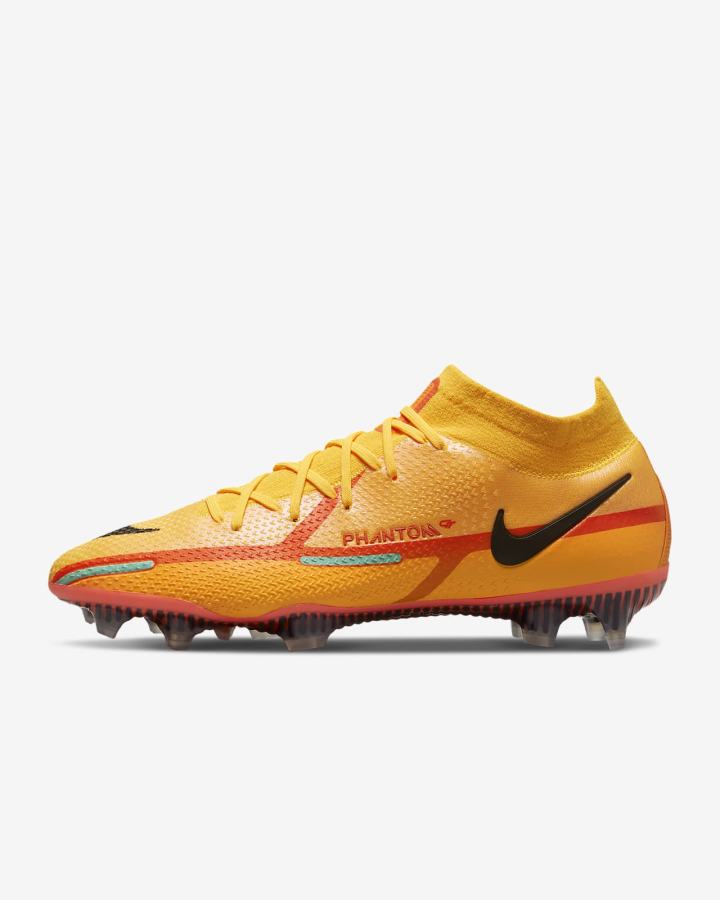 Botas de Futbol Nike Phantom GT2 Dynamic Fit Elite FG Firm-Ground Mujer Naranjas Rojas Claro Negras | QDTSW-9476