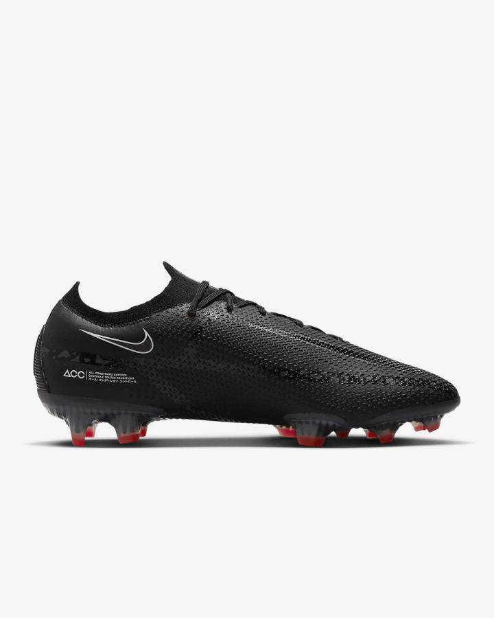 Botas de Futbol Nike Phantom GT2 Elite FG Firm-Ground Hombre Negras Blancas Rojas Claro Gris Oscuro | BPFUV-3564
