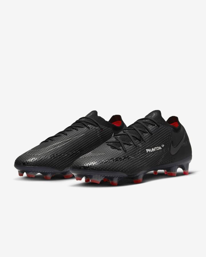 Botas de Futbol Nike Phantom GT2 Elite FG Firm-Ground Hombre Negras Blancas Rojas Claro Gris Oscuro | BPFUV-3564
