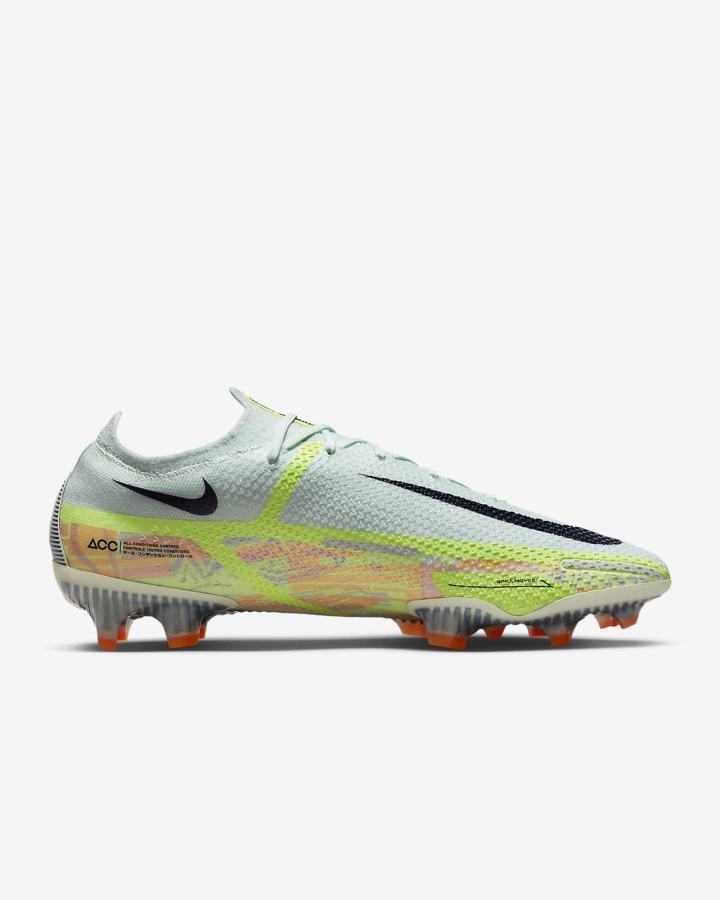 Botas de Futbol Nike Phantom GT2 Elite FG Firm-Ground Mujer Verde Naranjas Azules | BSAHD-8162