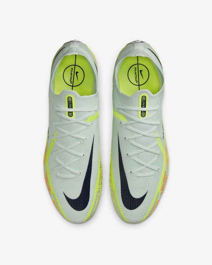 Botas de Futbol Nike Phantom GT2 Elite FG Firm-Ground Mujer Verde Naranjas Azules | BSAHD-8162