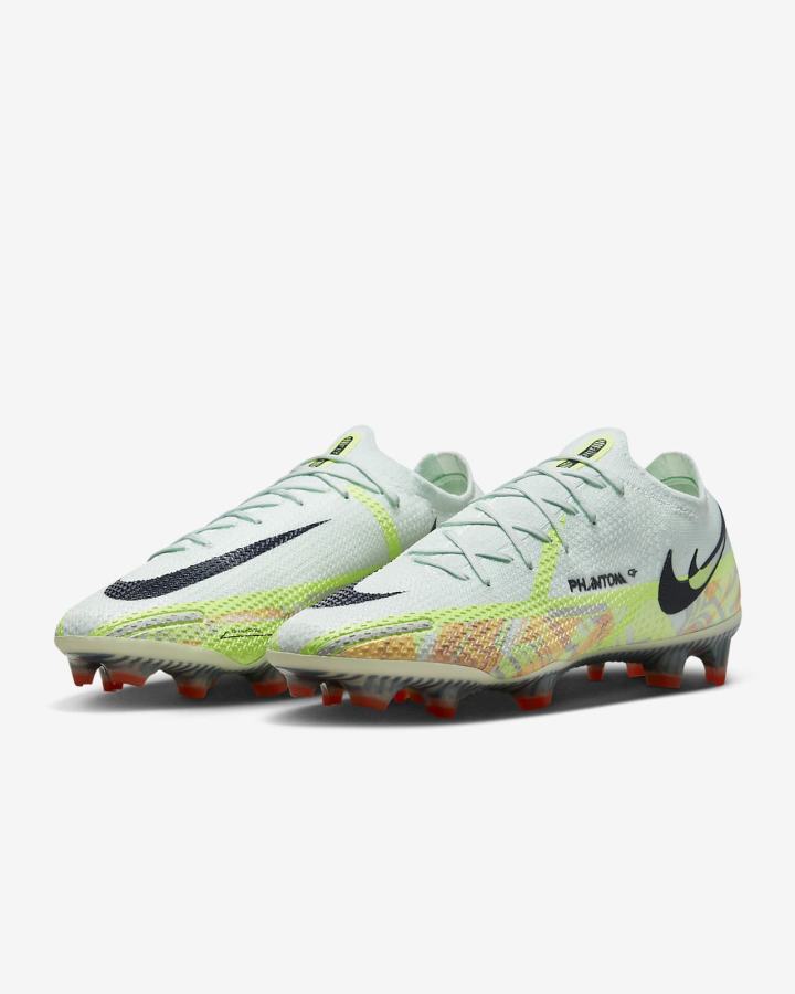 Botas de Futbol Nike Phantom GT2 Elite FG Firm-Ground Mujer Verde Naranjas Azules | BSAHD-8162