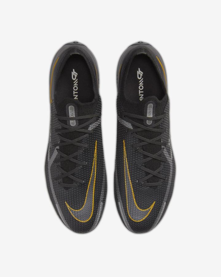 Botas de Futbol Nike Phantom GT2 Elite FG Firm-Ground Mujer Negras Metal Doradas Metal Plateadas Metal Gris | EXAHT-6174