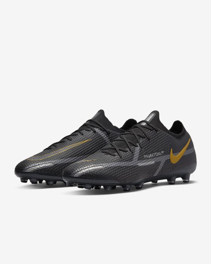 Botas de Futbol Nike Phantom GT2 Elite FG Firm-Ground Mujer Negras Metal Doradas Metal Plateadas Metal Gris | EXAHT-6174