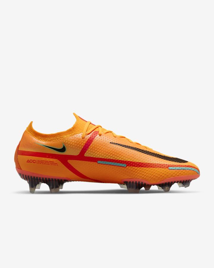 Botas de Futbol Nike Phantom GT2 Elite FG Firm-Ground Mujer Naranjas Rojas Claro Negras | KEMTN-9074