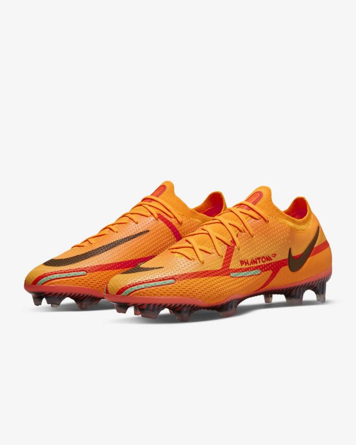 Botas de Futbol Nike Phantom GT2 Elite FG Firm-Ground Mujer Naranjas Rojas Claro Negras | KEMTN-9074