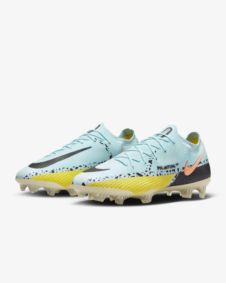 Botas de Futbol Nike Phantom GT2 Elite FG Firm-Ground Hombre Amarillo Negras | UXHYG-2475