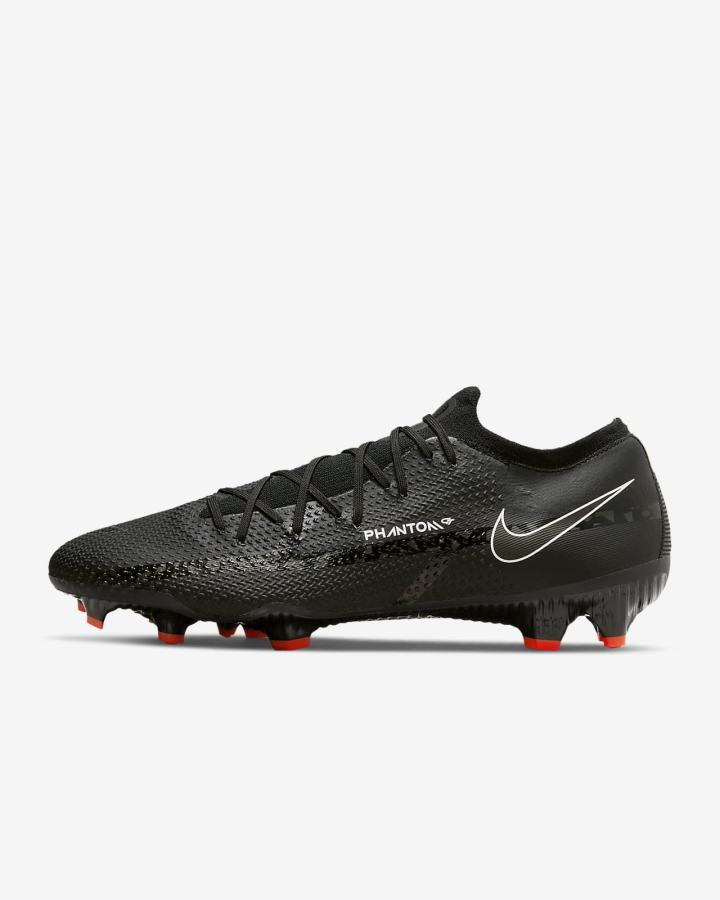 Botas de Futbol Nike Phantom GT2 Pro FG Firm-Ground Mujer Negras Blancas Rojas Claro Gris Oscuro | DLNTI-4198