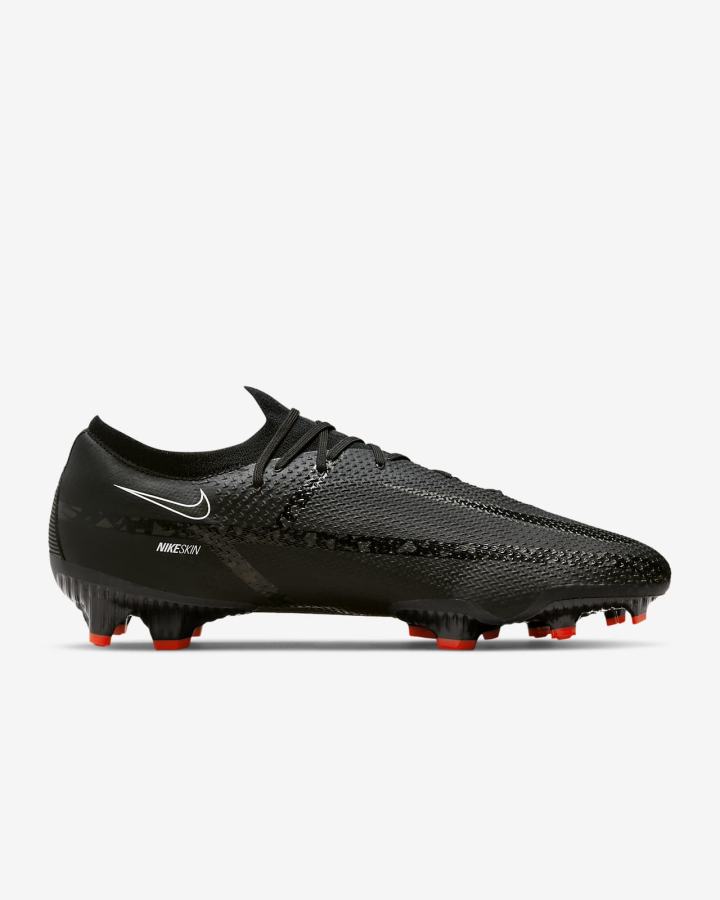 Botas de Futbol Nike Phantom GT2 Pro FG Firm-Ground Hombre Negras Blancas Rojas Claro Gris | GVKQL-0852