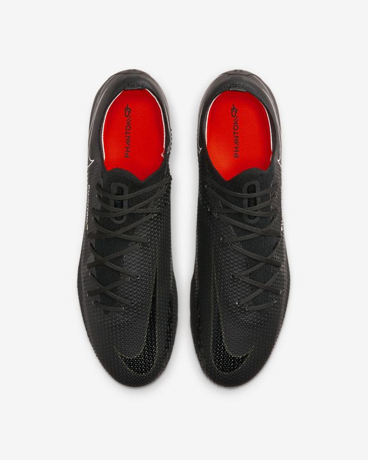 Botas de Futbol Nike Phantom GT2 Pro FG Firm-Ground Hombre Negras Blancas Rojas Claro Gris | GVKQL-0852