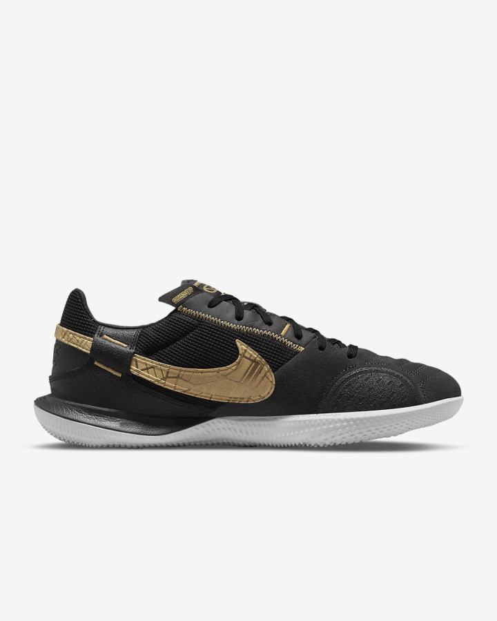 Botas de Futbol Nike Streetgato Mujer Gris Oscuro Negras Metal Doradas | TELVI-1206