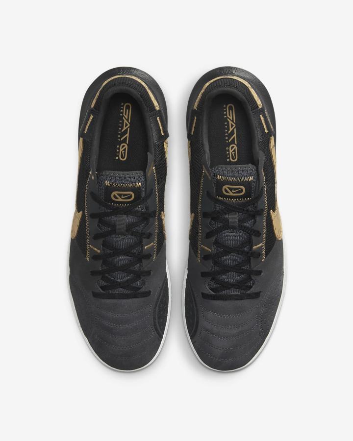 Botas de Futbol Nike Streetgato Mujer Gris Oscuro Negras Metal Doradas | TELVI-1206