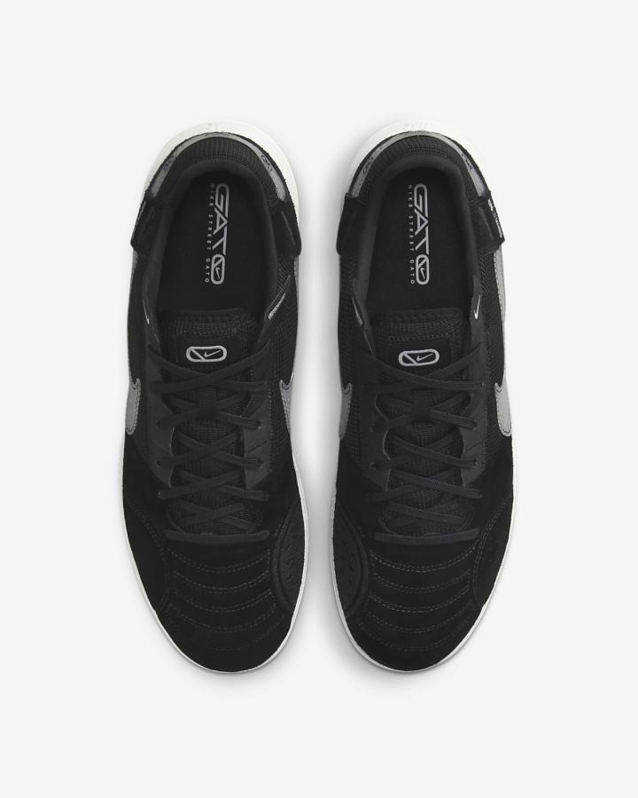 Botas de Futbol Nike Streetgato Mujer Negras Blancas | HWZPF-9640