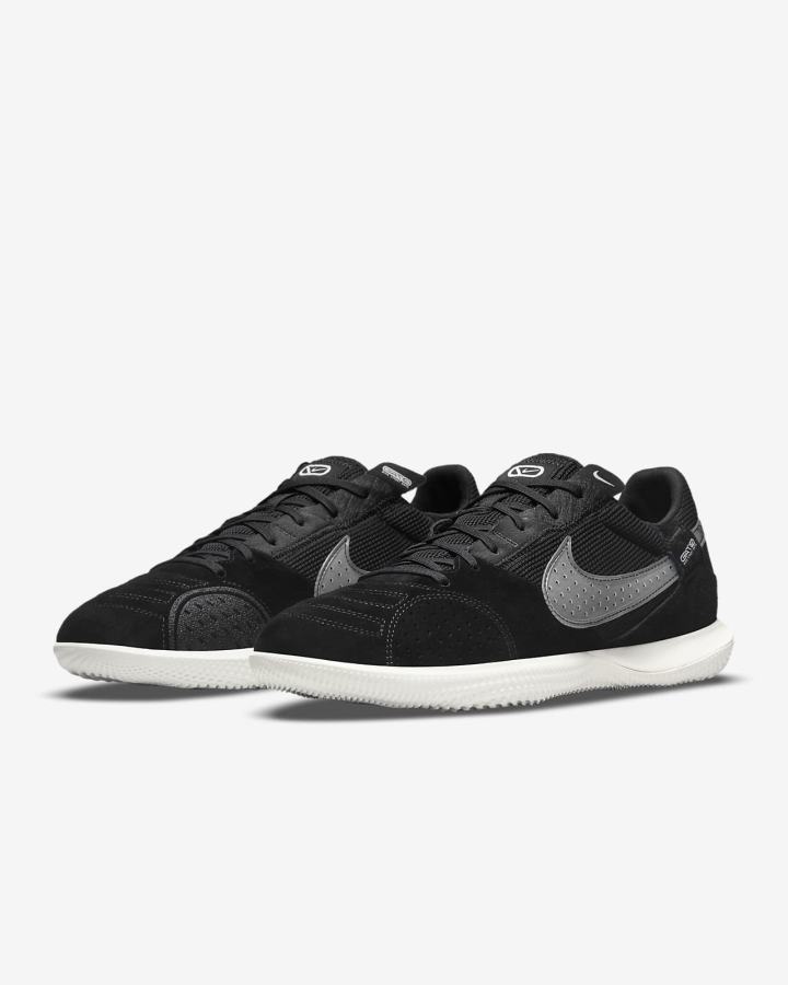 Botas de Futbol Nike Streetgato Mujer Negras Blancas | HWZPF-9640