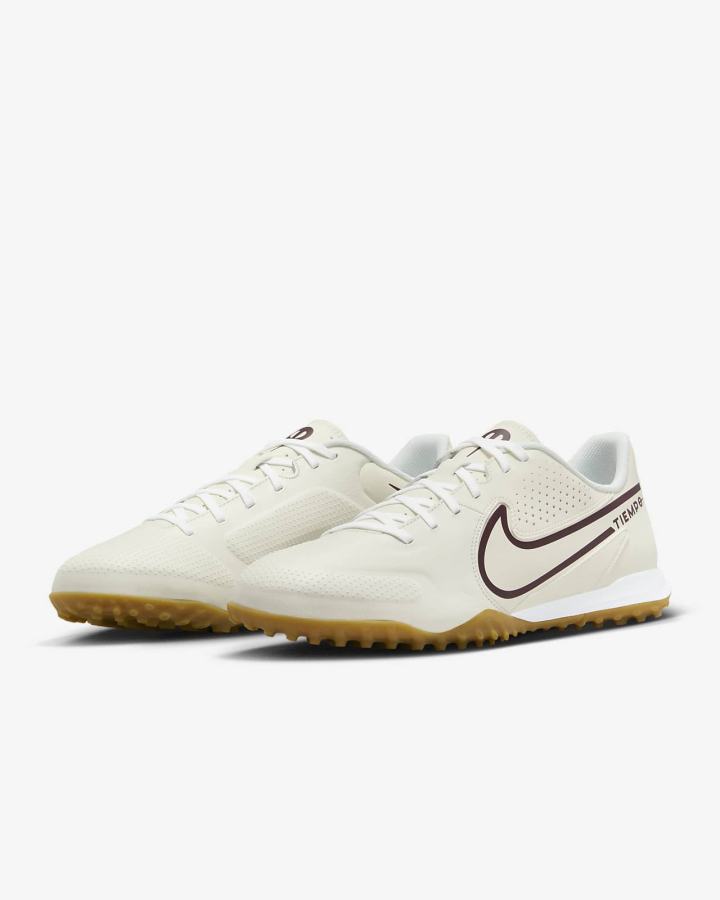 Botas de Futbol Nike Tiempo Legend 9 Academy TF Turf Mujer Marrones Claro Verde Menta | ISJUW-0213