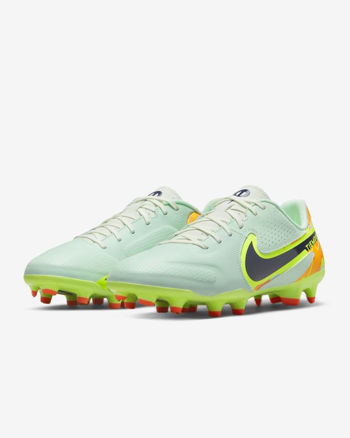 Botas de Futbol Nike Tiempo Legend 9 Academy MG Multi-Ground Mujer Verde Menta Naranjas Azules | WRGEA-8493