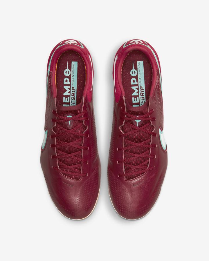 Botas de Futbol Nike Tiempo Legend 9 Elite FG Firm-Ground Hombre Rojas Rojas Claro Blancas | FVQTP-4837