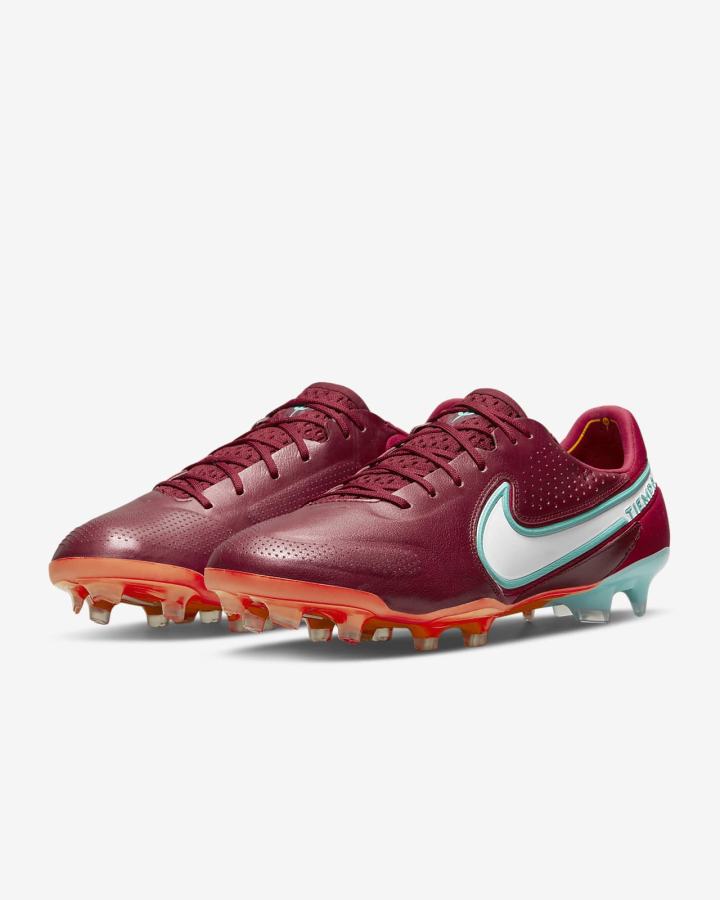 Botas de Futbol Nike Tiempo Legend 9 Elite FG Firm-Ground Hombre Rojas Rojas Claro Blancas | FVQTP-4837