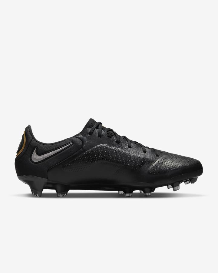 Botas de Futbol Nike Tiempo Legend 9 Elite FG Firm-Ground Hombre Negras Metal Doradas Metal Gris | KCMDO-8971
