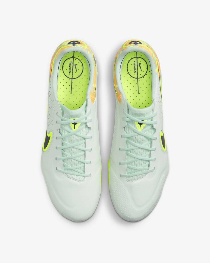 Botas de Futbol Nike Tiempo Legend 9 Elite FG Firm-Ground Hombre Verde Naranjas Azules | VZPAR-1037