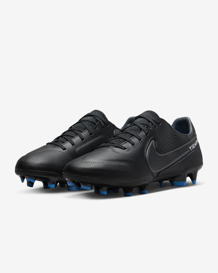 Botas de Futbol Nike Tiempo Legend 9 Pro FG Firm-Ground Hombre Negras Blancas Azules Claro Gris | PLTYA-0354