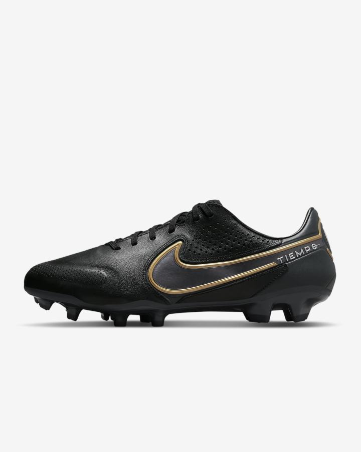 Botas de Futbol Nike Tiempo Legend 9 Pro FG Firm-Ground Hombre Negras Gris Metal Doradas Metal Gris | QYETM-6792