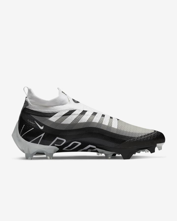 Botas de Futbol Nike Vapor Edge Elite 360 Flyknit Hombre Negras Gris Oscuro Blancas | WGEZQ-7351