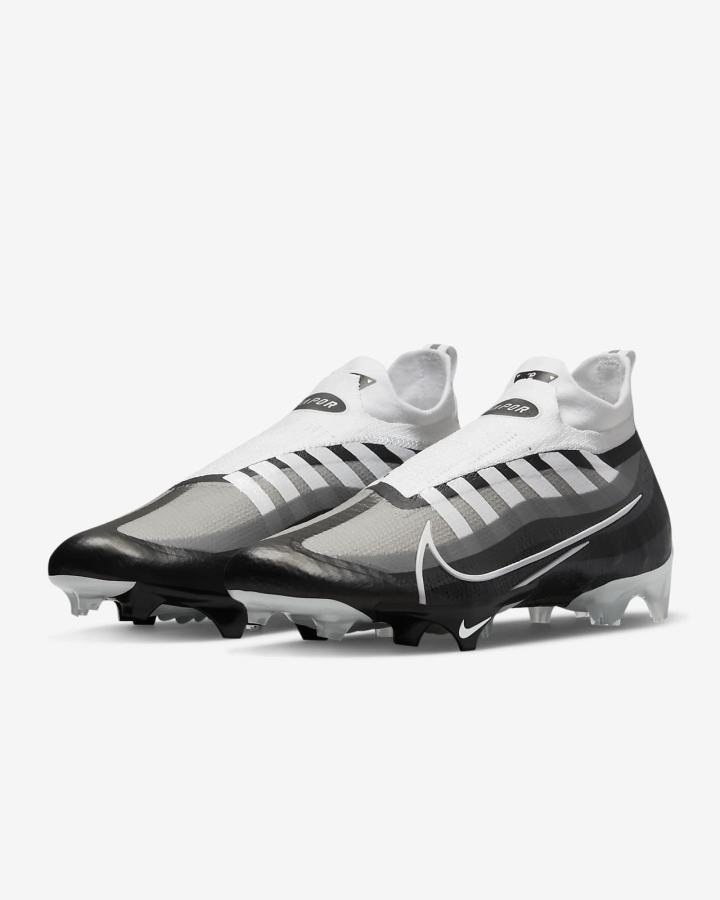 Botas de Futbol Nike Vapor Edge Elite 360 Flyknit Hombre Negras Gris Oscuro Blancas | WGEZQ-7351