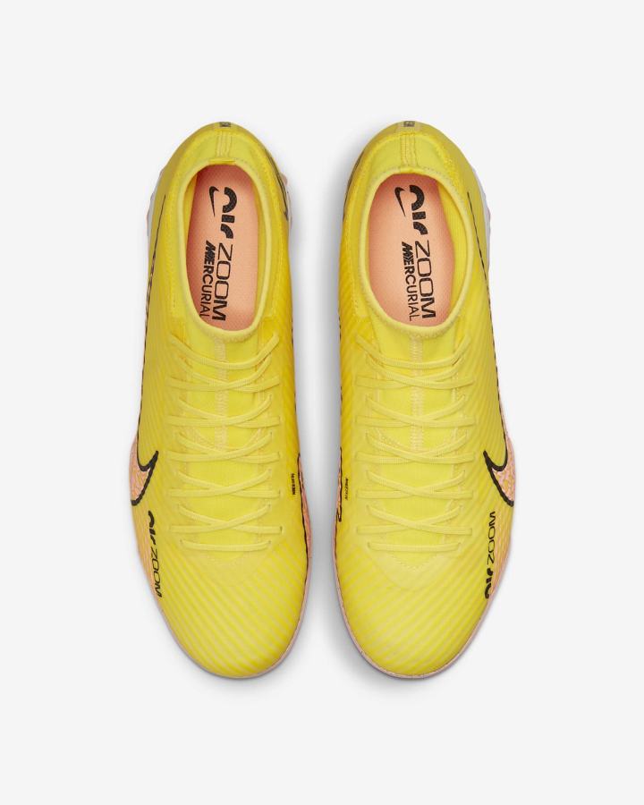 Botas de Futbol Nike Zoom Mercurial Superfly 9 Academy TF Turf Hombre Amarillo | NLDGI-9375