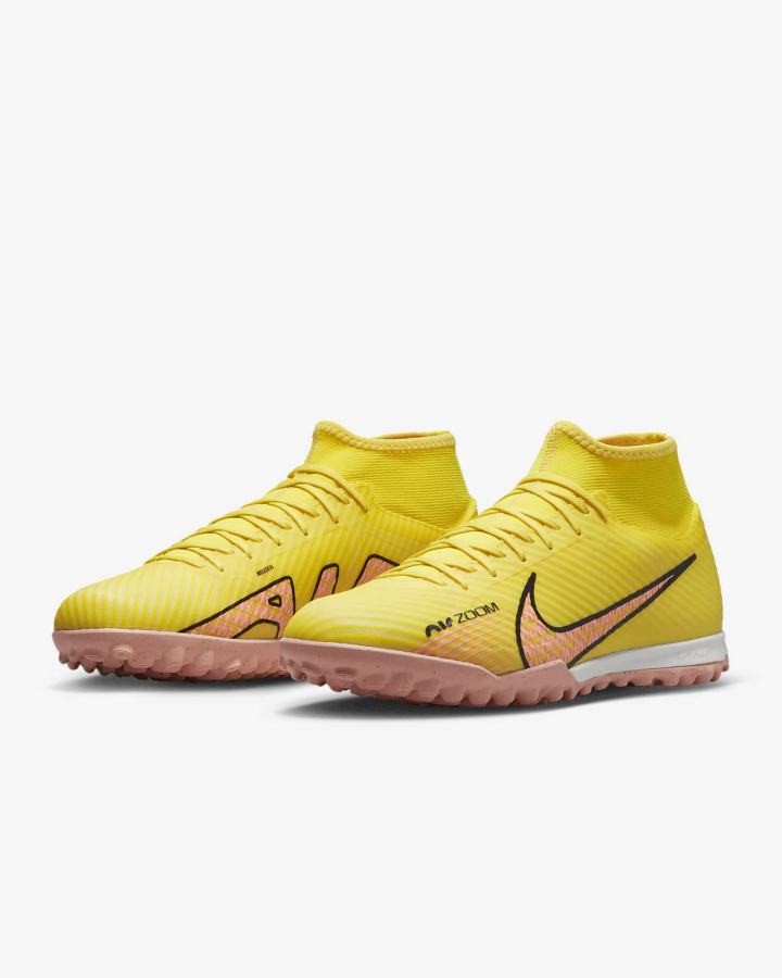Botas de Futbol Nike Zoom Mercurial Superfly 9 Academy TF Turf Hombre Amarillo | NLDGI-9375