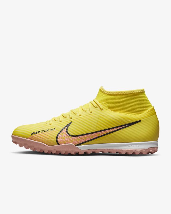 Botas de Futbol Nike Zoom Mercurial Superfly 9 Academy TF Turf Hombre Amarillo | NLDGI-9375