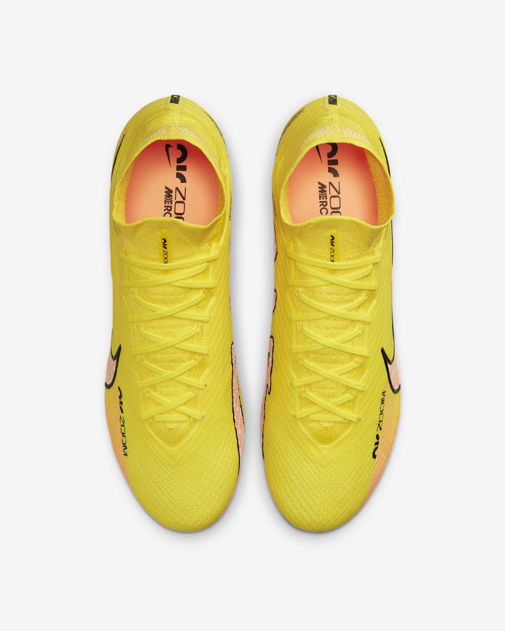 Botas de Futbol Nike Zoom Mercurial Superfly 9 Elite FG Firm-Ground Hombre Amarillo Moradas | PAGLF-7463