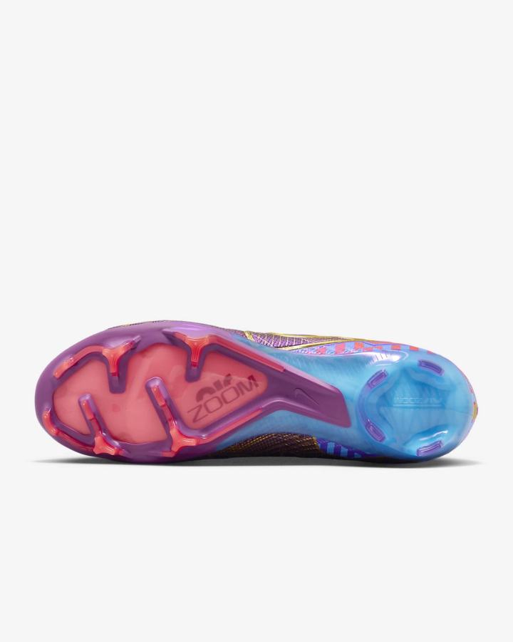 Botas de Futbol Nike Zoom Mercurial Superfly 9 Elite FG Firm-Ground Hombre Azules Moradas Metal Doradas | YFCTM-7496