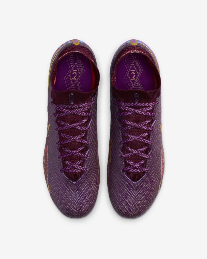 Botas de Futbol Nike Zoom Mercurial Superfly 9 Elite FG Firm-Ground Hombre Azules Moradas Metal Doradas | YFCTM-7496